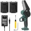 LIFCAUSAL 21 V Tragbare Mini-Elektro-Astsäge Mit Zwei Batterien Wiederaufladbare Kleine Holzspaltkettensäge Einhand-Holzbearbeitungswerkzeug Für Garten-Obstgarten-Zweigclip