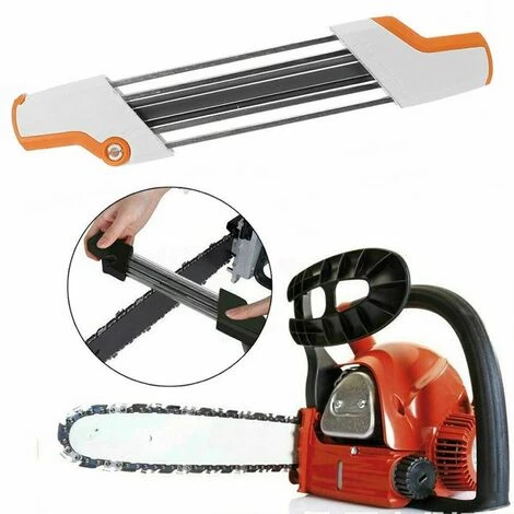 LIFCAUSAL Kettenschärfgerät Für Kettensägen, 2-in-1-Feilenschärfer, Schleifwerkzeuge Für STIHL, Feile Und Tiefenmesserfeile In Einem Ergonomischen Werkzeug (weiß Und Orange), 4,0 Mm 3 LIFCAUSAL Kettenschärfgerät Für Kettensägen, 2-in-1-Feilenschärfer, Schleifwerkzeuge Für STIHL, Feile Und Tiefenmesserfeile In Einem Ergonomischen Werkzeug (weiß Und Orange), 4,0 Mm – Bild 3