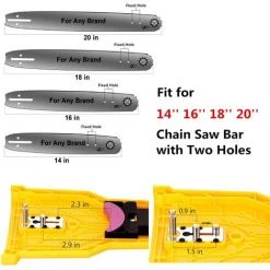 LIFCAUSAL Kettensägen-Schärfer Universal-Kettensägen-Schärfer Schneller Schärfstein-Schleifwerkzeuge Stangenmontierter Kettensägen-Schärfer Passend Für 14 16 18 20 Zoll Zwei-Loch-Kettensägenstange Mit Insgesamt 4 Whetston -Kettensägen & Zubehör Shop 68339843 3