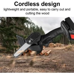 LIFCAUSAL 21 V 4-Zoll-wiederaufladbare Lithiumbatterie Elektrische Astsägen Tragbarer Kleiner Holzspaltkettensägen-Bürstenmotor Einhand-Holzbearbeitungs-Elektrowerkzeug Für Gartenobstgärten Zwei Batterien Und Eine Ladung, Rot 7 LIFCAUSAL 21 V 4-Zoll-wiederaufladbare Lithiumbatterie Elektrische Astsägen Tragbarer Kleiner Holzspaltkettensägen-Bürstenmotor Einhand-Holzbearbeitungs-Elektrowerkzeug Für Gartenobstgärten Zwei Batterien Und Eine Ladung, Rot -Kettensägen & Zubehör Shop 68339860 3