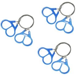 LIFCAUSAL Drahtsäge Edelstahl Taschenkettensäge Mini Kabel Survival Gear Stangensäge Notfall Kettensäge Survival Kit Outdoor Tools Für Camping Wandern Jagd Blau