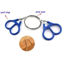 LIFCAUSAL Drahtsäge Edelstahl Taschenkettensäge Mini Kabel Survival Gear Stangensäge Notfall Kettensäge Survival Kit Outdoor Tools Für Camping Wandern Jagd Blau -Kettensägen & Zubehör Shop 68339967 3