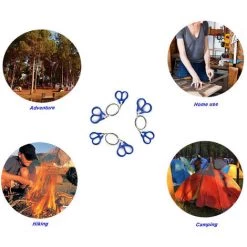 LIFCAUSAL Drahtsäge Edelstahl Taschenkettensäge Mini Kabel Survival Gear Stangensäge Notfall Kettensäge Survival Kit Outdoor Tools Für Camping Wandern Jagd Blau -Kettensägen & Zubehör Shop 68339967 4
