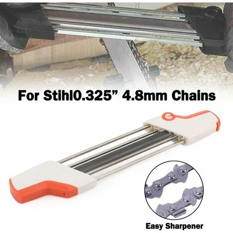 LIFCAUSAL Kettenschärfgerät Für Kettensägen, 2-in-1-Schneidwerkzeug Für Einfache Feilenschärfung Für STIHL, Feile Und Tiefenmesserfeile In Einem Ergonomischen Werkzeug (weiß Und Orange), 4,8 Mm 1 LIFCAUSAL Kettenschärfgerät Für Kettensägen, 2-in-1-Schneidwerkzeug Für Einfache Feilenschärfung Für STIHL, Feile Und Tiefenmesserfeile In Einem Ergonomischen Werkzeug (weiß Und Orange), 4,8 Mm