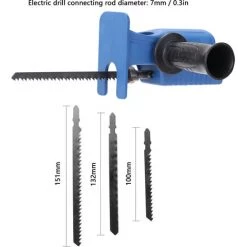 LIFCAUSAL Elektrische Bohrmaschine, Modifizierte Elektrische Sägen, Elektrische Säbelsägen Für Den Haushalt, Säbelsägen, Bohrmaschine Zu Stichsägen, Umbauzubehör-Set, Holzbearbeitungs-Schneidwerkzeug Mit 3 Sägeblättern -Kettensägen & Zubehör Shop 68340176 4