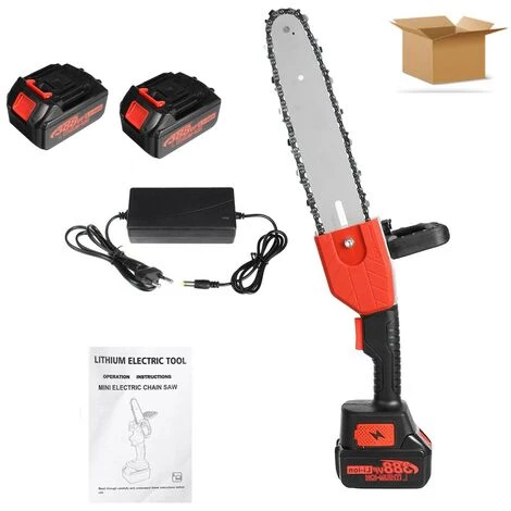 VIOLEWORKS 8'' Akku Kettensäge Motorkettensäge Motorsäge Mini Elektro-Einhandsäge + 2 Akkus 1 VIOLEWORKS 8'' Akku Kettensäge Motorkettensäge Motorsäge Mini Elektro-Einhandsäge + 2 Akkus