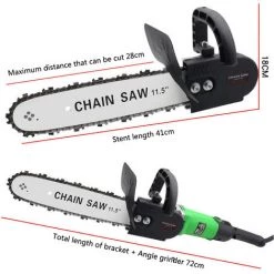 LIFCAUSAL Die Holzsäge Zimmermannssäge Haushaltselektrowerkzeug Winkelschleifer Modifizierte Elektrische Kettensäge　Eine Universelle Kettensägenkette Ohne Installation -Kettensägen & Zubehör Shop 68604354 3