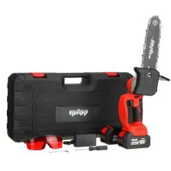 MENSELA 8-Zoll Akku Brushless Elektro Kettensäge Zum Abholzen Von Bäumen Elektrische Mini-Kettensägen Mit 2 Akkus