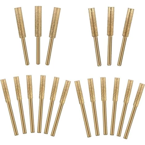 JOORRT 18-teiliges Diamant-Kettensägenschärfer-Gratstein-Schärfwerkzeug, 4 Mm, 4,8 Mm, 5,5 Mm 1 JOORRT 18-teiliges Diamant-Kettensägenschärfer-Gratstein-Schärfwerkzeug, 4 Mm, 4,8 Mm, 5,5 Mm