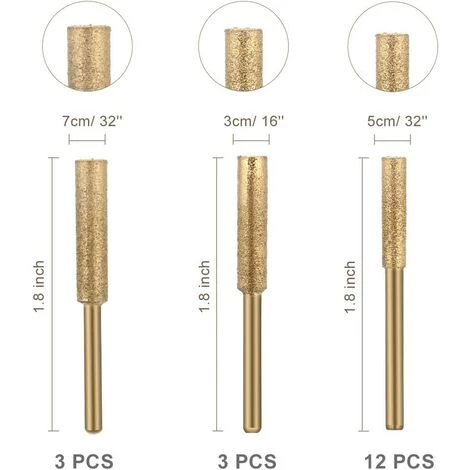 JOORRT 18-teiliges Diamant-Kettensägenschärfer-Gratstein-Schärfwerkzeug, 4 Mm, 4,8 Mm, 5,5 Mm 5 JOORRT 18-teiliges Diamant-Kettensägenschärfer-Gratstein-Schärfwerkzeug, 4 Mm, 4,8 Mm, 5,5 Mm – Bild 5